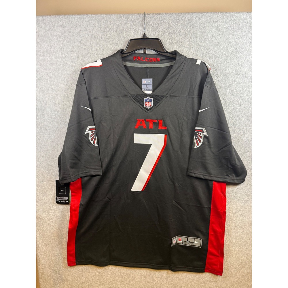 Nike NFL Atlanta Falcons Bijan Robinson 7 Jersey Mens Large Black Red New